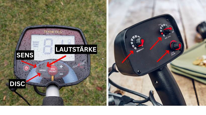 Metalldetektor Einstellungen / Sondel Fehler