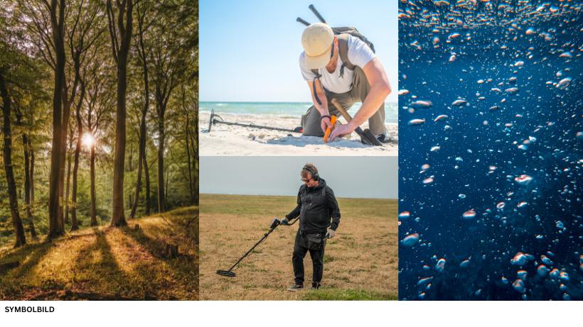 Einsatzgebiete für Metalldetektoren – Acker, Wald, Strand, flaches Wasser, Unterwasser 