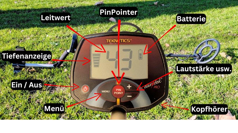 Metalldetektor Display für Anfänger – einfache Bedienung und klare Leitwertanzeige