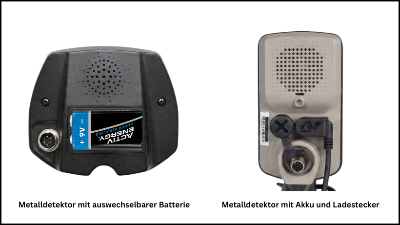 Metalldetektor-Energieversorgung-Batterie-und-Akku-mit-Ladekabel